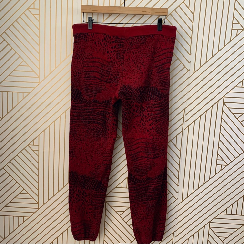 Twenty Montreal knit jogger alligator crocodile print drawstring waist cotton S - Picture 7 of 9